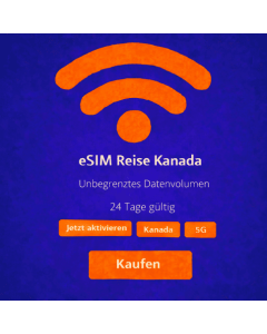 24 Tage unbegrenzte eSIM für Kanada