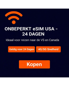 Onbeperkt eSIM VS - 24 dagen