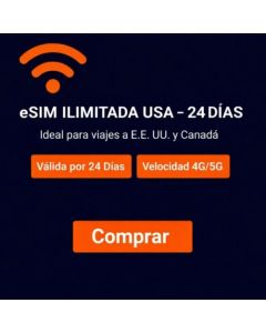 eSIM ilimitada en EE. UU. - 24 días