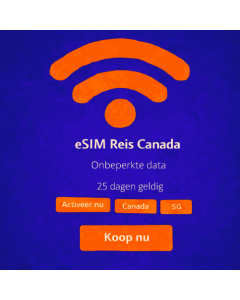 25 dagen onbeperkt gebruik van een Canada eSIM