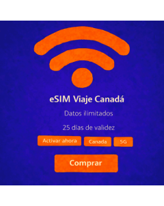25 días de eSIM ilimitada para Canadá