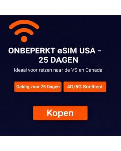 Onbeperkt eSIM VS - 25 dagen