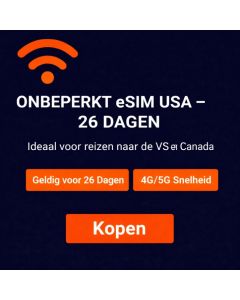 Onbeperkt eSIM VS - 26 dagen