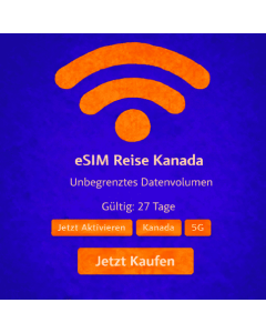 27 Tage unbegrenzte eSIM für Kanada