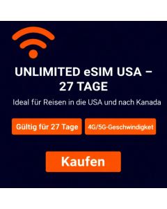 Unbegrenzte eSIM USA – 27 Tage