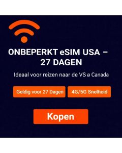Onbeperkt eSIM VS - 27 dagen