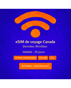29 jours illimités eSIM Canada