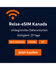 29 Tage unbegrenzte eSIM für Kanada