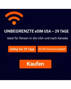 Unbegrenzte eSIM USA – 29 Tage