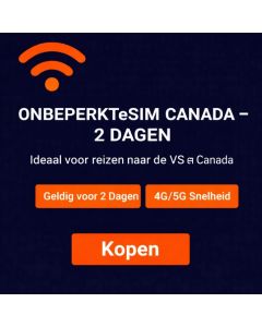 Onbeperkt eSIM CANADA - 2 dagen