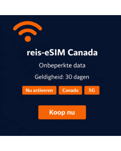 30 dagen onbeperkt gebruik van een Canada eSIM