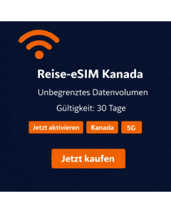 30 Tage unbegrenzte eSIM für Kanada