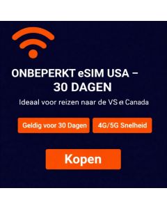 Onbeperkt eSIM VS - 30 dagen