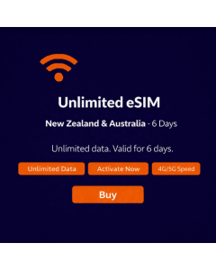 6 Days Unlimited New Zealand and Australia eSIM