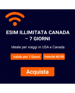 eSIM Canada illimitata 7 giorni