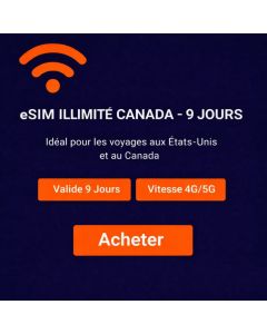 eSIM illimitée CANADA - 9 jours