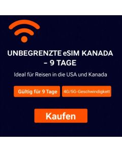 Unbegrenzte eSIM Kanada - 9 Tage