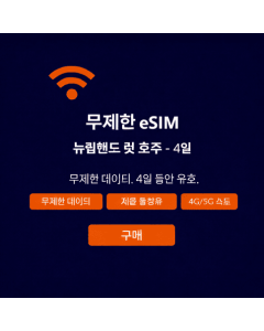 뉴질랜드 및 호주 eSIM 4일 무제한 이용권