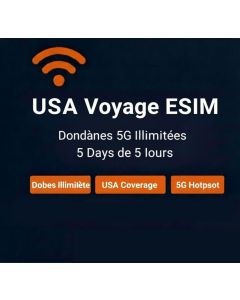 eSIM USA illimitée de 5 jours
