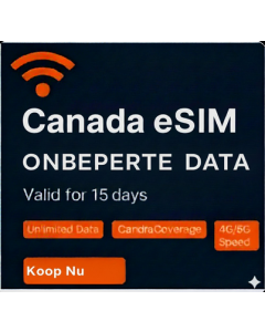 Onbeperkte Canada eSIM 15 dagen