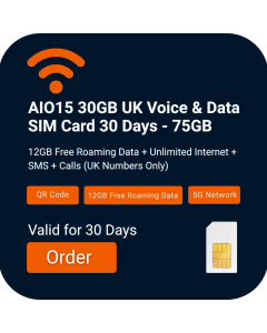 Install Three Mobile AIO15 SIM: £15, 75GB UK Data + Voice (12GB Free Roaming Data), 30 Days