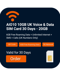 Install Three Mobile SIM 20GB UK + 6GB Roam Data & Voice | £10 for 30 Days