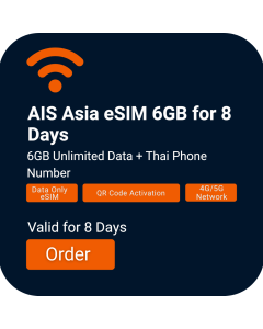 Enjoy AIS Asia eSIM 6GB | £20 | 8 Days