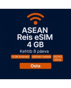 PIIRAMATU ASEANi 8-PÄEVANE ANDMEANDMETE SIM-kaart 4 GB KIIRED ANDMED