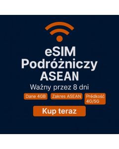 NIEOGRANICZONE ASEAN 8-DNIOWE DANE SIM 4 GB DUŻEJ PRĘDKOŚCI DANE