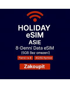 NEOMEZENÁ ASIE 8DENNÍ DATOVÁ eSIM 5GB VYSOKORYCHLOSTNÍ DATA