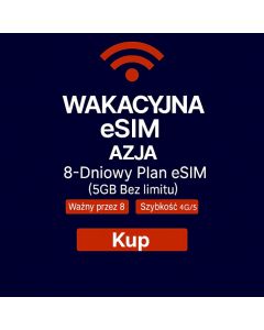 NIEOGRANICZONA KARTA SIM AZJA 8 Dni DANYCH 5 GB SZYBKICH DANYCH