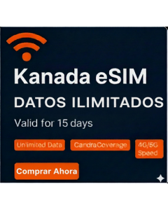 eSIM Canadá Ilimitado 15 días