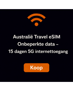 Australië Travel eSIM Onbeperkte data – 15 dagen 5G internettoegang