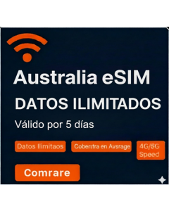 Australia Unlimited Data eSIM – 5 Days | Fast 4G/5G Nationwide