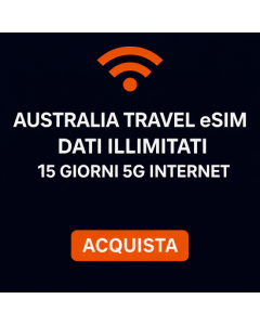 Australia Travel eSIM Dati illimitati – 15 giorni di accesso a Internet 5G