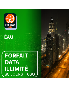 eSIM Émirats Arabes Unis 30 Jours – 6 Go Illimités