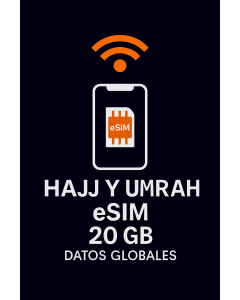eSIM Hajj y Umrah: 20 GB de datos globales |