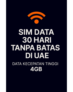 SIM DATA 30 HARI TANPA BATAS DI UAE DATA KECEPATAN TINGGI 4GB