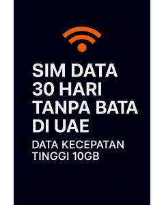 SIM DATA 30 HARI TANPA BATAS DI UAE DATA KECEPATAN TINGGI 10GB