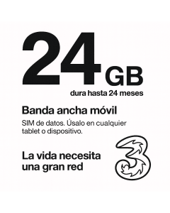 Compre SIM de Datos 24GB Three Pay As You Go | 24 Meses de Validez