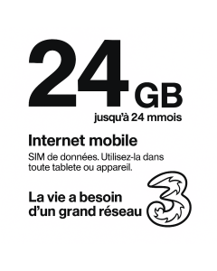 Acheter une SIM Données 24 Go Three Pay As You Go | 24 Mois de Validité