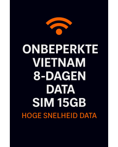 ONBEPERKTE VIETNAM 8-DAGEN DATA SIM 15GB HOGE SNELHEID DATA