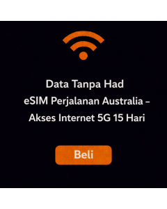 Data Tanpa Had eSIM Perjalanan Australia – Akses Internet 5G 15 Hari