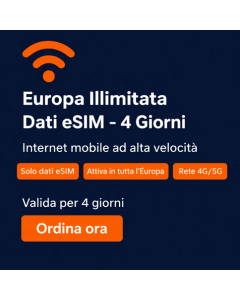 Dati illimitati in Europa - 4 giorni
