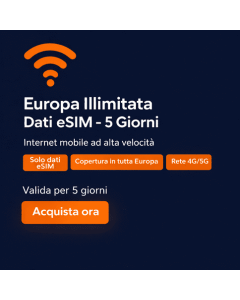 Dati illimitati in Europa - 5 giorni
