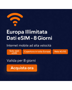 Dati illimitati in Europa - 8 giorni