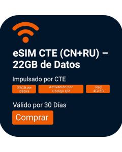 Activate eSIM – CTE (CN + UK) – 22GB for China and UK Travel
