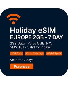eSIM EUROPE 2GB - 7 DAY