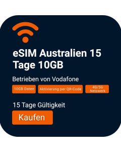 Activate eSIM – Vodafone Australia – 15 Days 10GB for Australia Travel