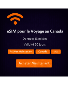 eSIM Canada illimitée 20 jours